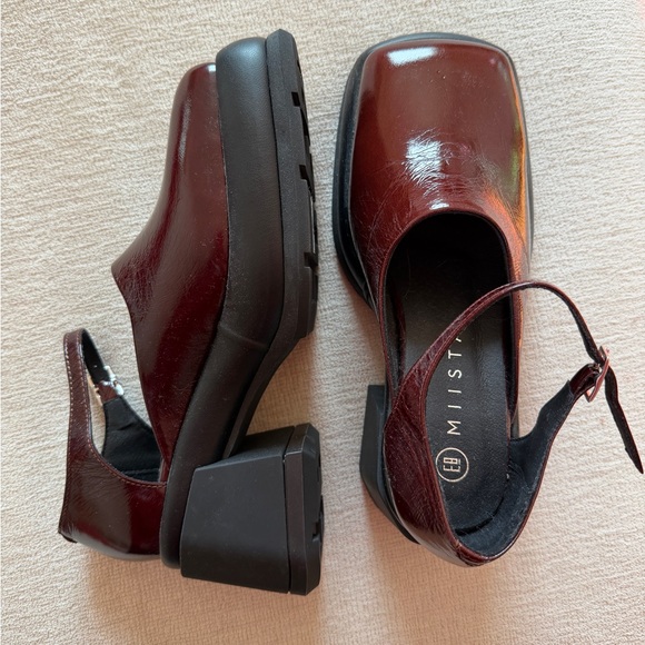 Miista E8 Coral Mary Janes in Burgundy / New Brown - Picture 6 of 10